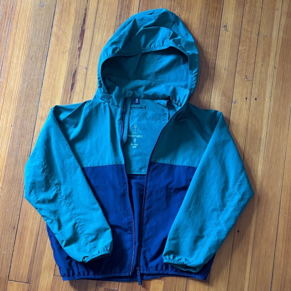Teal and Blue Hooded Jacket